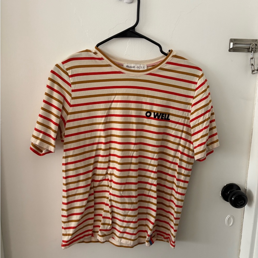 Madewell x KULE Striped Short-Sleeve Tee in Cream, Red & Mustard